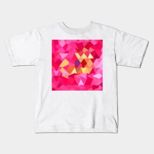 Brink Pink Abstract Low Polygon Background Kids T-Shirt